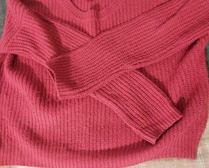 Forever 21 Chunky Knit Red Sweater