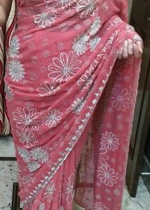 Beautiful Pink Saree For Wedding