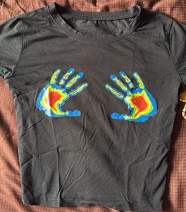 Graphic Print Crop Top