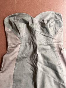 Strapless Olive Green Dress