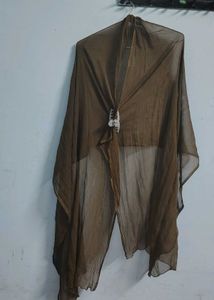 Sheer Brown Dupatta Scarf stall dress