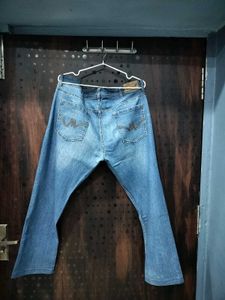 Classic Blue Wash Flare Jeans