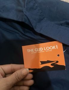 New Classic Navy Blue Button-Up Shirt