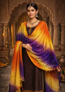 multi colour duppta