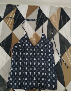 Stylish Printed Halter Neck Top