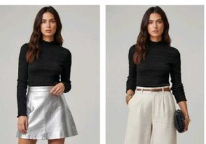 Elegant Black Long Sleeve Top