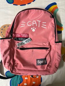 Cute Peach Cat Sport Backpack with Kit