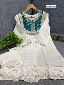 Elegant White Embroidered Co-Ord Set