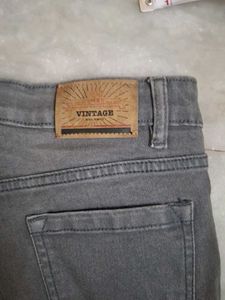 Stylish Gray Denim Jeans