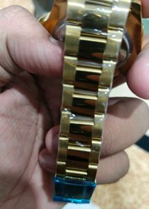 Luxury Gold &amp; Green Rolex Watch