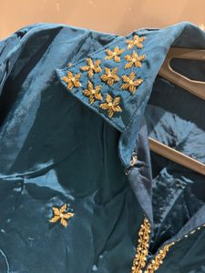Embellished Teal Kurta set ❤️