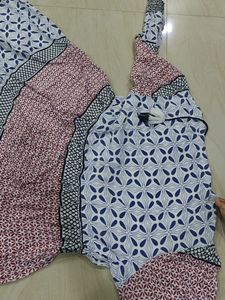 Bohemian Print Tassel Neck Kurta