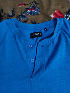 Men's Blue Henley T-Shirt