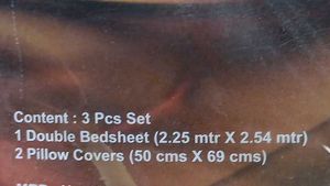 New double size bedsheet with two pillow covers