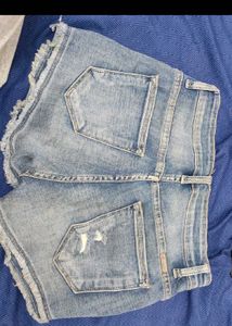 Distressed Denim Hot Pants