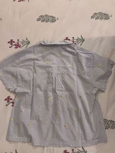 Cute Striped Lemon Pajama Top