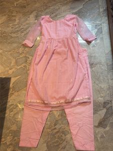 Elegant Pink Sequined Kurta Set