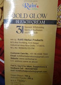 Rain Herbal Gold Glow Bleach Cream