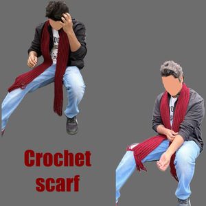 Crochet mikasa scarf