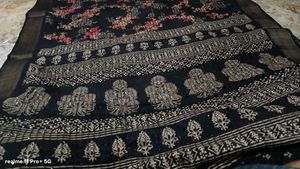 Elegant Black Floral Saree