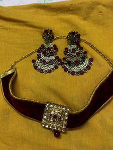 Stunning Maroon Lehenga Choli Set