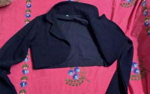 Navy Cropped Jacket