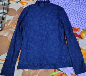 Navy blue Lace top