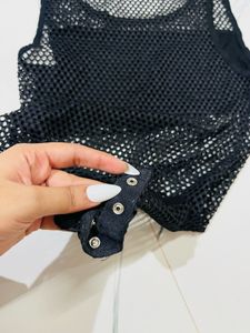 Black Fishnet "Royalty" Top