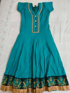 Teal Anarkali Top with Dupatta