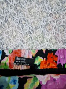 Vibrant Floral Bershka Mini Skirt