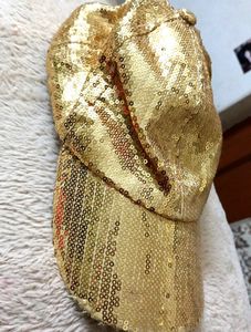 SEQUIN GOLDEN CAP FOR WOMEN