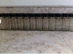Set of 12 Glass Spice Jars