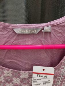 AVAASA MNM LAVENDER STRAIGHT KURTA