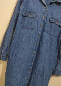 Blue Denim Top Like Shirt For 42 Bust