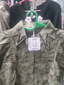 Olive Green Patterned Shirt