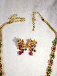 1gm  Gold plated Jadau Kundan Set