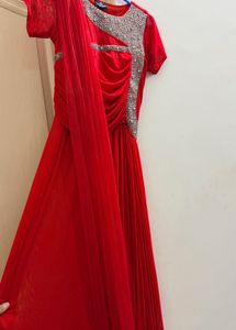 Red party dress