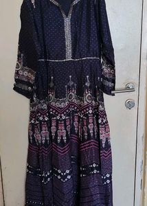 Elegant Dark purple Printed Kurta