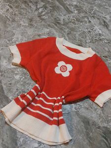 💗Retro Red &amp; White Striped Knit Top💗