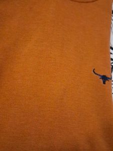 Orange Turtleneck Top