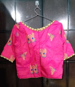 Pink Embroidered Blouse