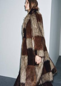 ZARA ZW limited edition Fur Patchwork Coat