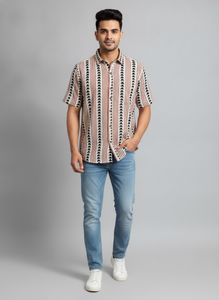 Men's Retro Striped Triangle Shirt
