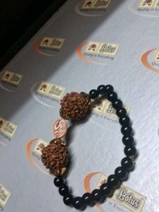 Rudraksha and Onyx Bracelet