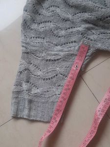 Gray Knit Tunic Top