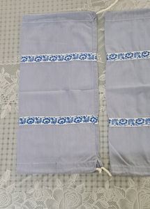 2 Grey Small round pillow or Bolster Covers