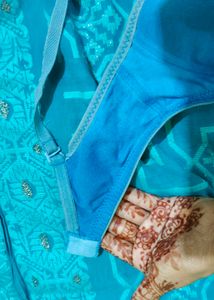 Blue Padded Bra