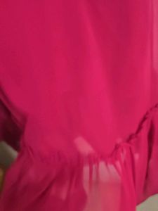 Elegant Red Ruffle Sleeve Dress