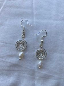 Elegant Pearl &amp; Swirl Drop Earrings