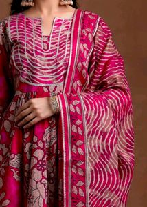 Vibrant Floral Print Kurta Set